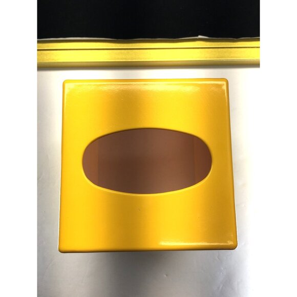 Acrylic Tissue Box Cover Square Yellow Minimalist Design Made In Japan - Picture 9 of 12